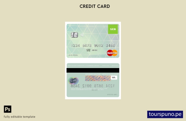 lista para imprimir la plantilla mastercard de Letonia SEB Bank